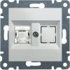 HAGER Lumina | Prise Simple RJ45 Catégorie 5E UTP Blanc Polaire WL2110