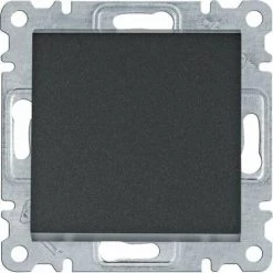 HAGER Lumina | Bouton Poussoir Noir WL0113