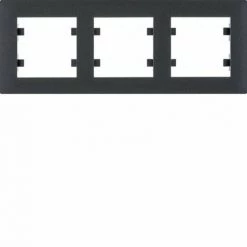 HAGER Lumina Intense | Cadre 3 éléments Horizontal Noir WL5733