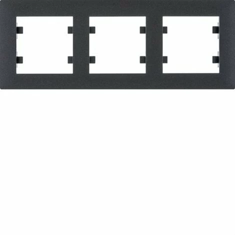 HAGER Lumina Intense | Cadre 3 éléments Horizontal Noir WL5733 1 HAGER Lumina Intense | Cadre 3 éléments Horizontal Noir WL5733