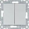 HAGER Lumina | Interrupteur Double Argent WL0052