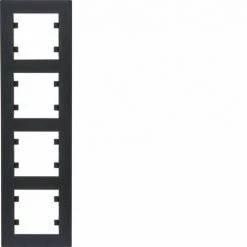 HAGER Lumina Intense | Cadre 4 éléments Verticaux Noir WL5643