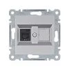 HAGER Lumina | Prise Simple RJ11/RJ12 Argent WL2012