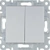 HAGER Lumina | Interrupteur Double Argent WL0042