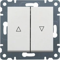 HAGER Lumina | Bouton Aveugle Blanc Polaire WL0320