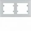 HAGER Lumina Intense | Cadre Horizontal Argenté 2 éléments WL5722