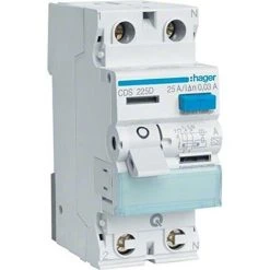 HAGER CDS225D FI-SCHALTER 2P 6KA 25A 30MA TYP A QC