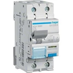HAGER FI/LS-SCHALTER 1P+N 10KA C-16A 30MA ADA566D