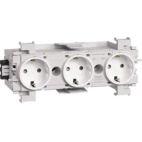 TEHALIT GS3001 VWS PRISE 3 PRISES HAGER GS30019016 1 TEHALIT GS3001 VWS PRISE 3 PRISES HAGER GS30019016