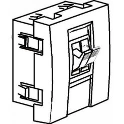 Hager SYSTO WS291N - Prise HAUT-PARLEURS, 2M, NOIR