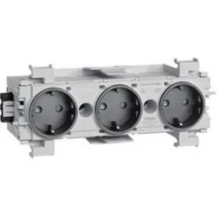 BLOC DE 3 PRISES GS FRONTRASTEND GS3001 GSW HAGER GS30019011