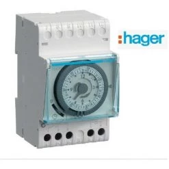 Interrupteur Horaire électromécanique 1 Voie 7 Jours Avec Réserve Hager EH171