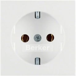 HAGER Berker S1 B3 B7 | Cache Prise Schuko 2P + TT Basse Pression Mat 17191909