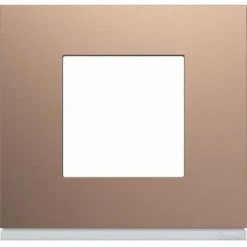 Plaque Hager Gallery - Horizontale - 1 Poste - Rosé - Entraxe 71mm - Rosé