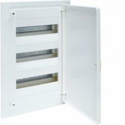 HAGER VF312PE | Tableau électrique Encastrable VF Golf 3 Rangées 36 Modules Bandeau Blanc Opaque