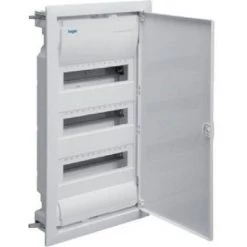 HAGER VH36EP | Tableau électrique Mural Encastrable Golf VH 3 Rangées Avec 36 Modules Porte Blanche