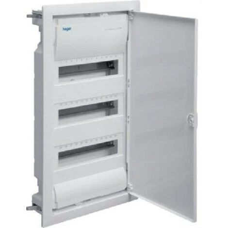 HAGER VH36EP | Tableau électrique Mural Encastrable Golf VH 3 Rangées Avec 36 Modules Porte Blanche 1 HAGER VH36EP | Tableau électrique Mural Encastrable Golf VH 3 Rangées Avec 36 Modules Porte Blanche