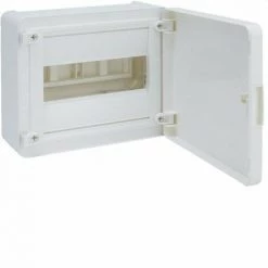 HAGER VS108PE | Tableau électrique De Surface VF Golf Avec 1 Rangée 8 Modules Blanc Opaque+bandeau