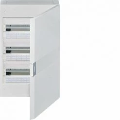 HAGER VB318PE | Tableau électrique De Surface VEGA VB 3 Rangées Avec 18 Modules Porte Opaque