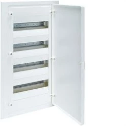 HAGER VF412PEB | Tableau électrique Encastré VF Golf 4 Rangées 48 Modules Blanc Opaque