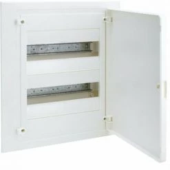 HAGER VF212PE | Tableau électrique Encastré VF Golf Avec 2 Rangées 24 Modules Bandeau Blanc Opaque