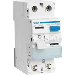 HAGER CFA240D FI-SCHALTER 2P 6KA 40A 300MA TYP A
