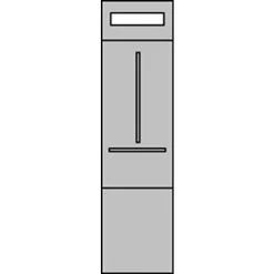 HAGER ZU21A EINBAUSATZ, UNIV.Z, HÖHE 900MM, 1-ZP.