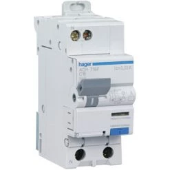 Disjoncteur Différentiel Hager 32A AC 30mA Courbe C 1P+N 3kA