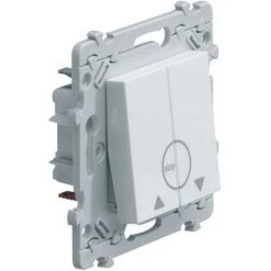 Hager WE301 Double Poussoir Essensya Volet Roulant - Blanc