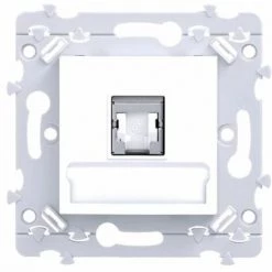 Hager WE228 Prise RJ45 Essensya Cat 6A STP Pour Grade 3 TV - Blanc