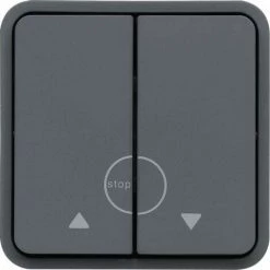 Hager WNA301 Poussoir Volet Roulant Cubyko Gris - Gris