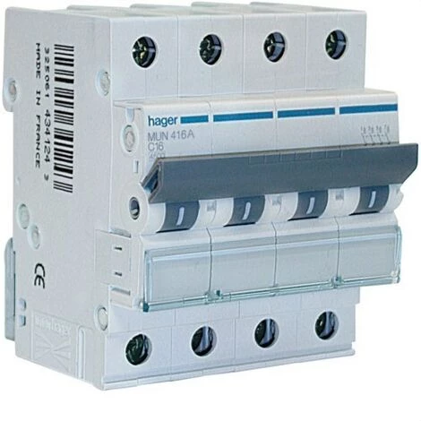 HAGER MUN432A | Disjoncteur 4P 32A Courbe-C 6kA 1 HAGER MUN432A | Disjoncteur 4P 32A Courbe-C 6kA