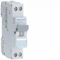 HAGER MLU520 | Disjoncteur ML Courbe-C 1P+N 20A