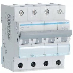 HAGER MUN625A | Disjoncteur 3P+N 25A Courbe-C 6kA
