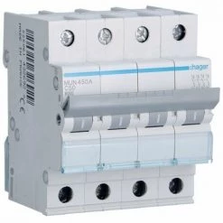 HAGER MUN450A | Disjoncteur 4P 50A Courbe-C 6kA
