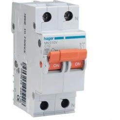 HAGER MN516V | Disjoncteur MN 1P+N 16A Courbe C