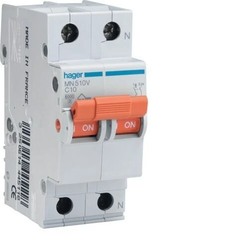 HAGER MN240V | Disjoncteur MN 2P 40A Courbe C 1 HAGER MN240V | Disjoncteur MN 2P 40A Courbe C