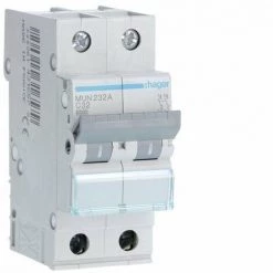 HAGER MUN232A | Disjoncteur 2P 32A Courbe-C 6kA
