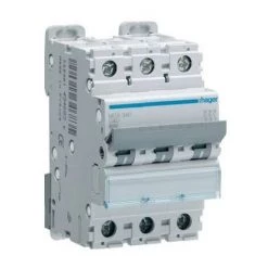 Hager MCA340 Disjoncteur 3P 40A Courbe C 6/10kA - Gris