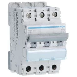 Hager MCA332 Disjoncteur 3P 32A Courbe C 6/10kA - Gris