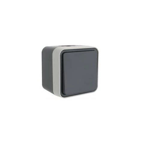 Poussoir à Fermeture étanche Cubyko Complet En Saillie - Gris - WNC020- Hager 1 Poussoir à Fermeture étanche Cubyko Complet En Saillie - Gris - WNC020- Hager