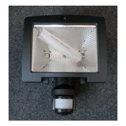 HAGER Projecteur Extérieur Noir Halogène éco énergie 400W à Détecteur IR 140° Câble 15m IP55