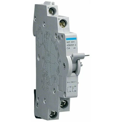 Hager Contact Auxiliaire 6A 1NO+1NC 0,5 Modules MZ201 1 Hager Contact Auxiliaire 6A 1NO+1NC 0,5 Modules MZ201