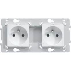 Prise 2 Postes - Double - 2P+T - Essensya - Hager -France HAGER Soldes Boutique 61115028 3