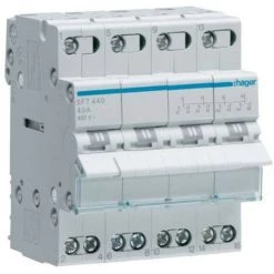 Inverseur Modulaire Hager - 4 Modules - 3 Positions - 400V - 40A