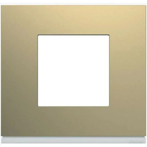 Plaque Hager Gallery - Horizontale - 1 Poste - Champagne - Entraxe 71mm - Champagne 1 Plaque Hager Gallery - Horizontale - 1 Poste - Champagne - Entraxe 71mm - Champagne