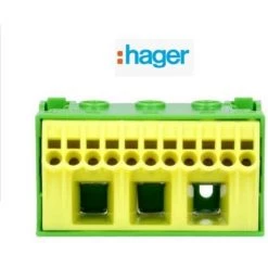 Bornier De Terre Sans Vis 11x4 Mm² + 3x25 Mm² Hager KN14E