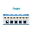Bornier De Neutre Sans Vis 17x4 Mm² + 5x25 Mm² Hager KN22N