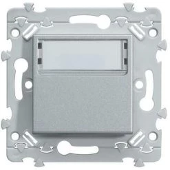 Ess. BP Porte-ét. 1O+1F Titane HAGER WE025T
