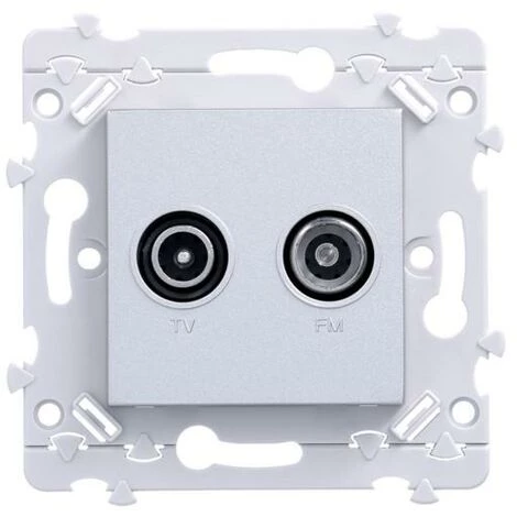 Ess. TV+FM Directe Titane HAGER WE253T 1 Ess. TV+FM Directe Titane HAGER WE253T